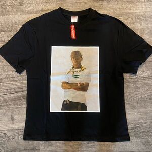 Supreme Black Tee with Graphic Print